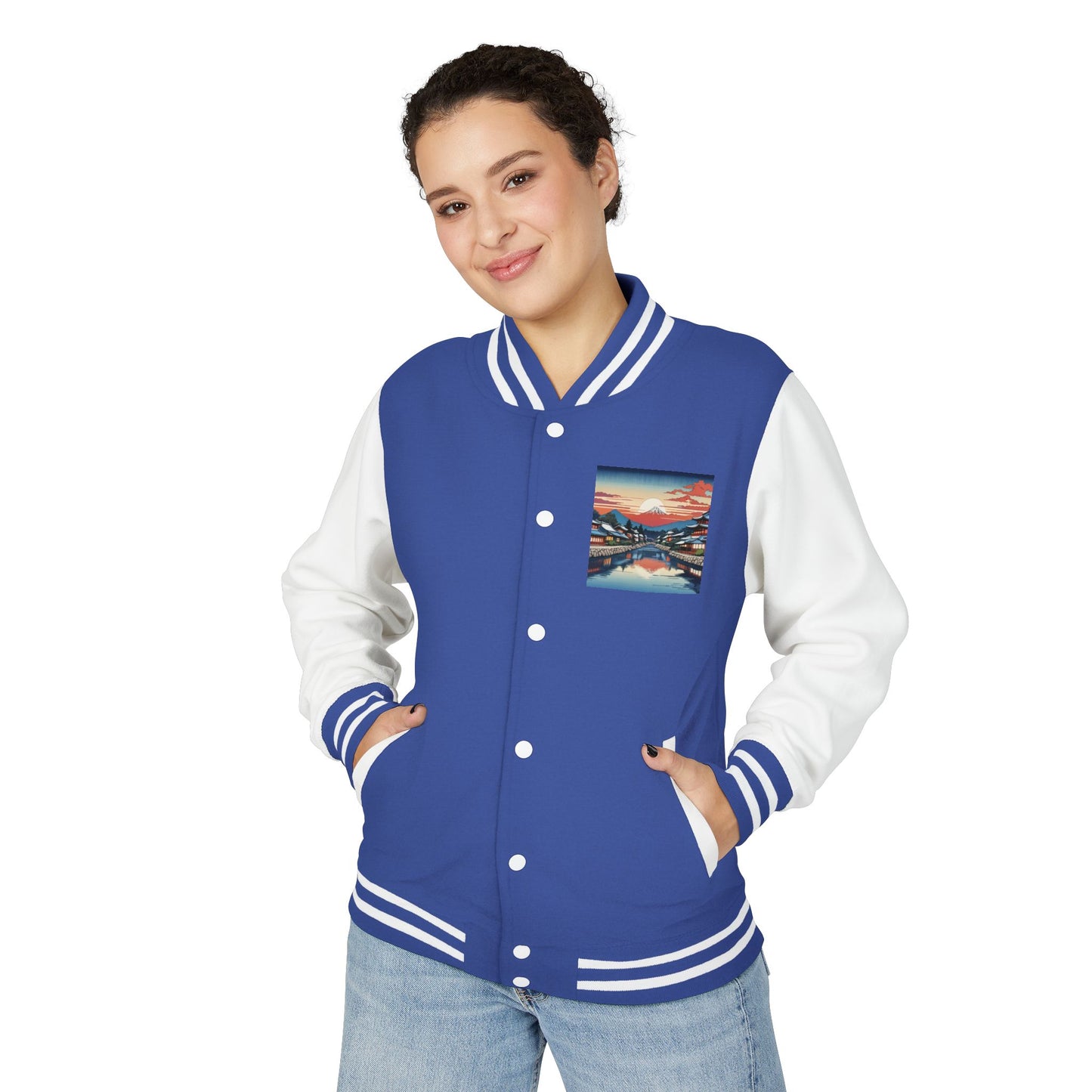 Ukiyo-e Letterman Jacket