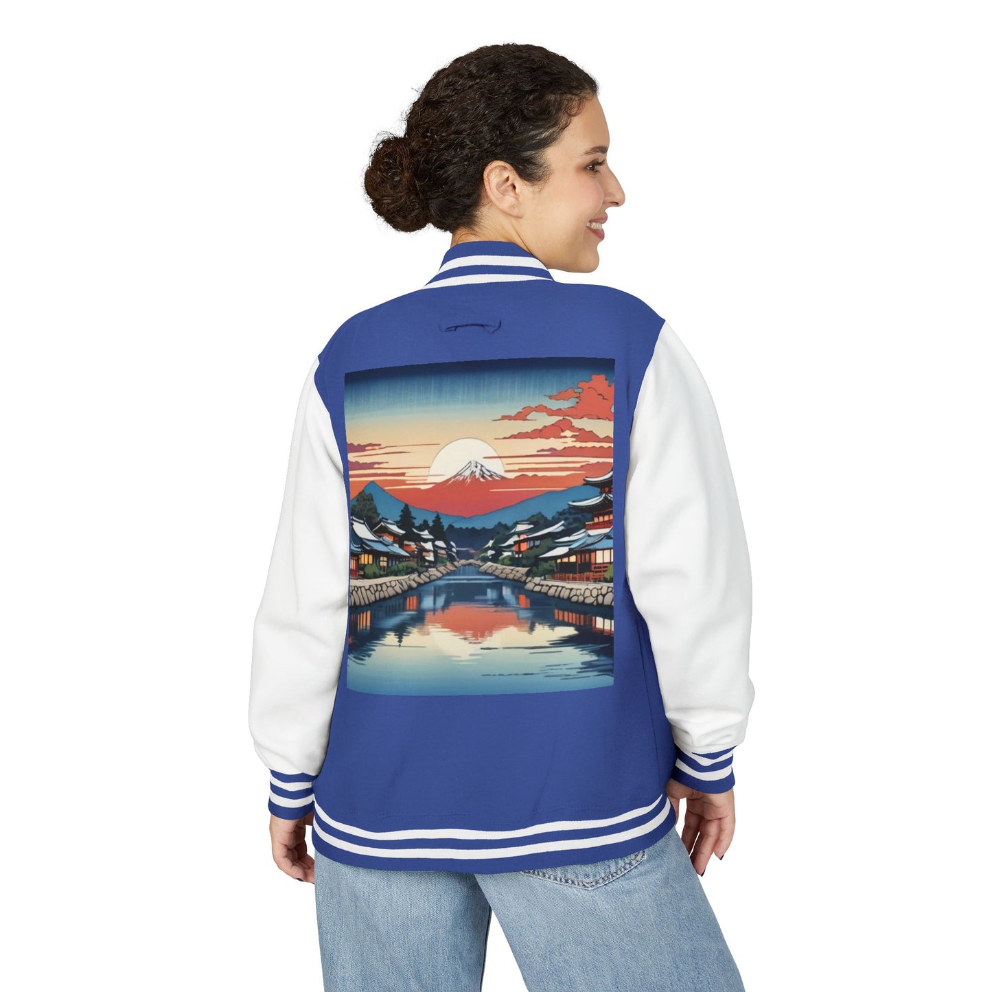 Ukiyo-e Letterman Jacket