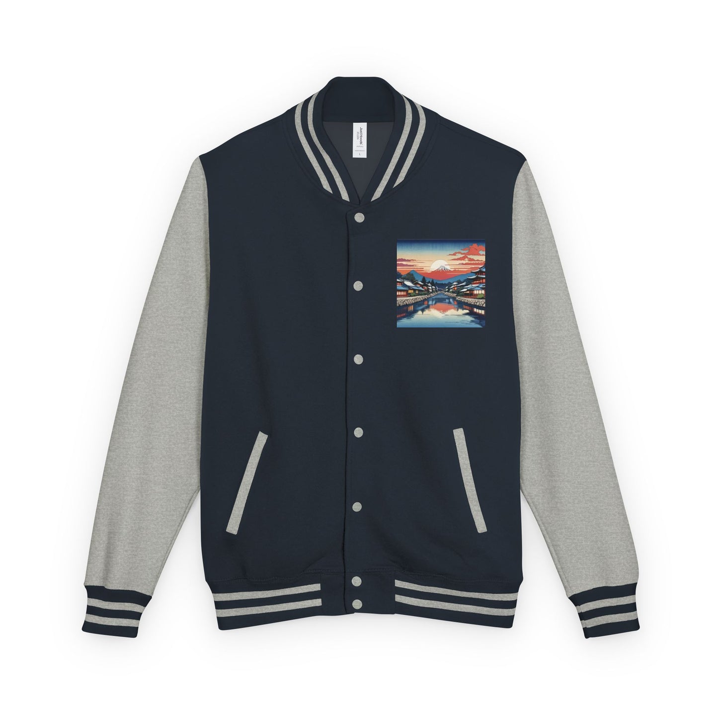 Ukiyo-e Letterman Jacket