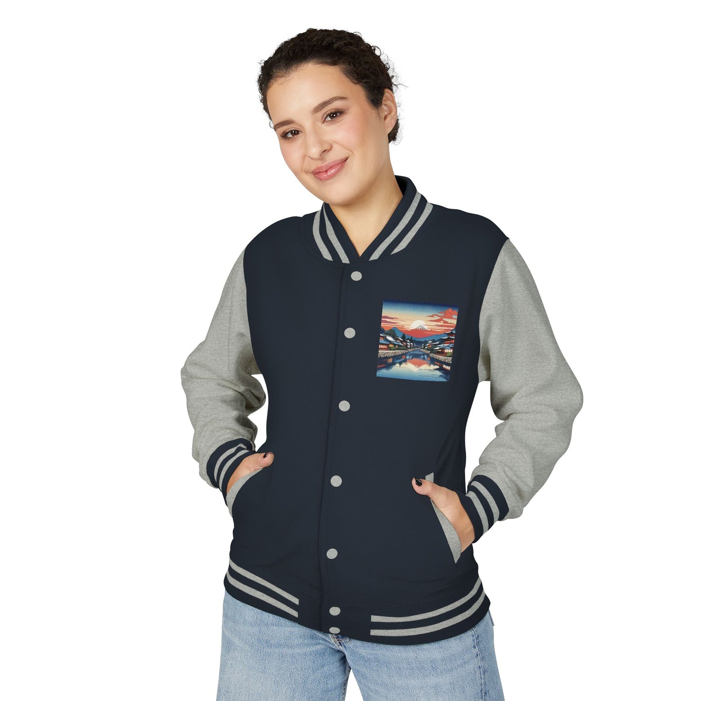 Ukiyo-e Letterman Jacket