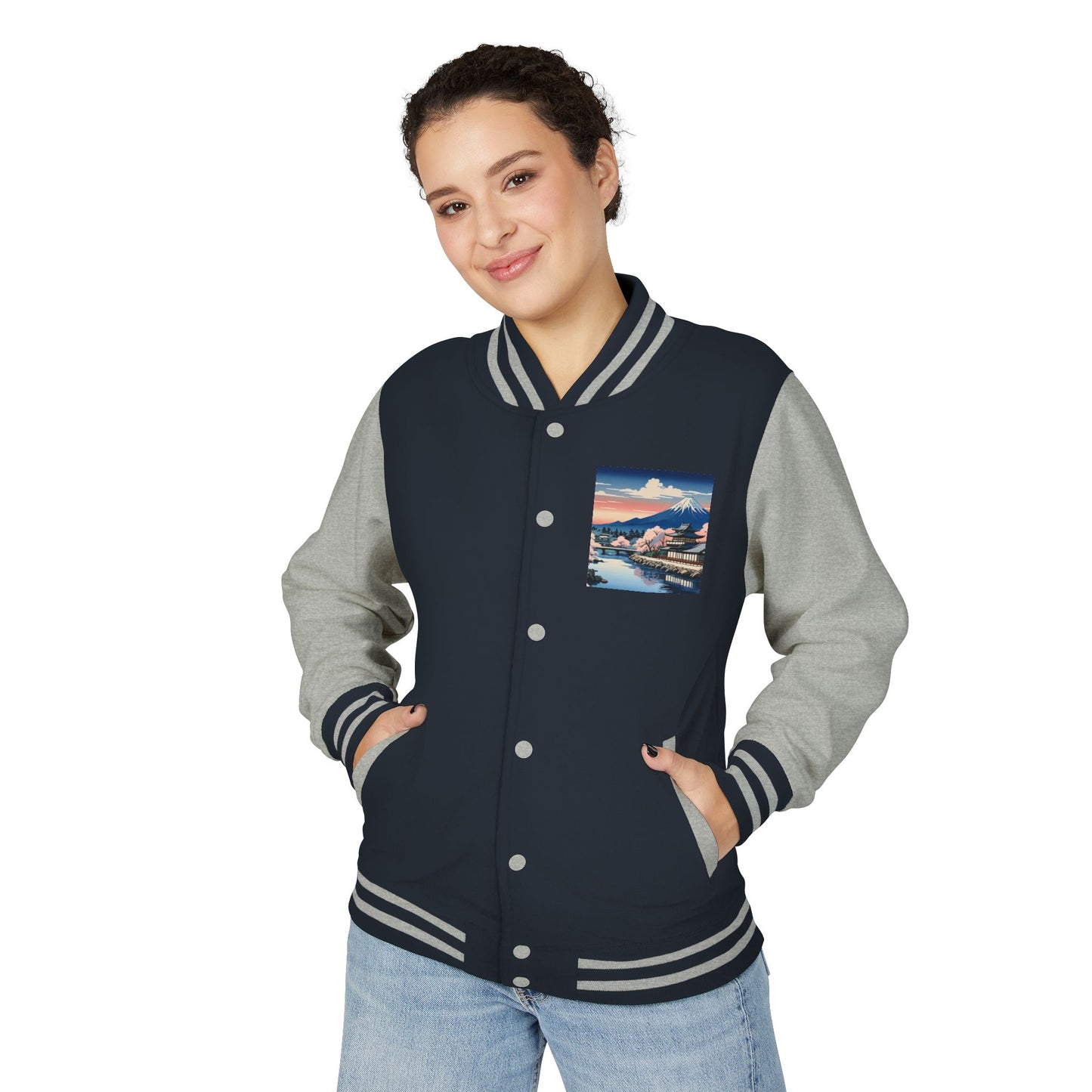 Ukiyo-e Letterman Jacket