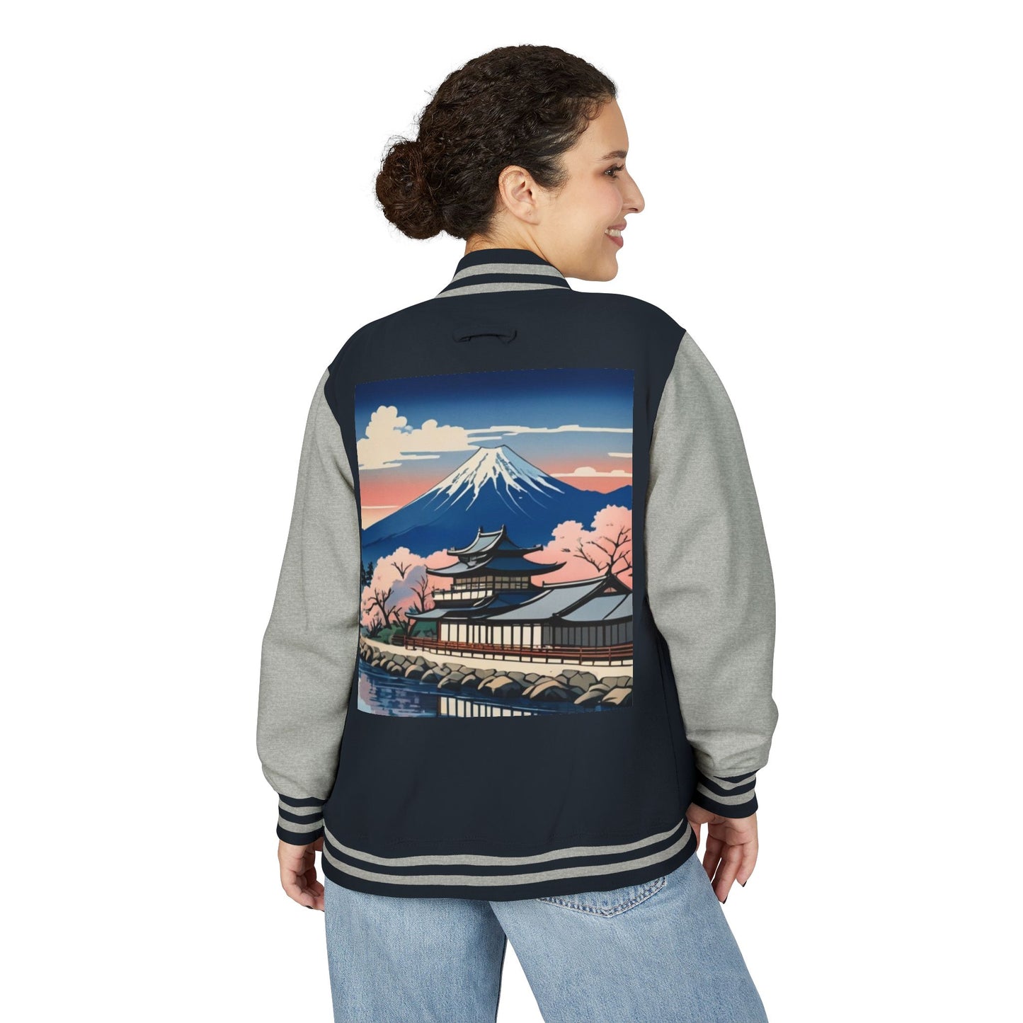 Ukiyo-e Letterman Jacket