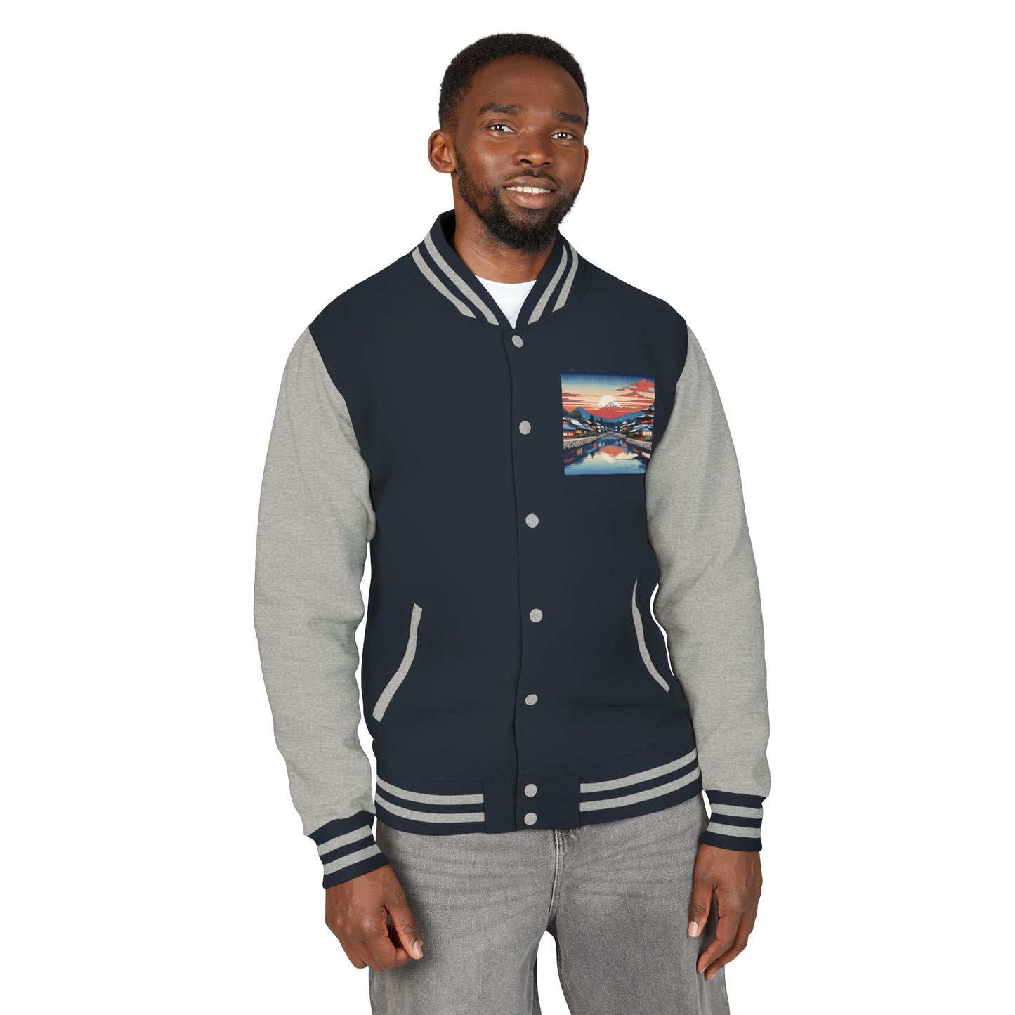 Ukiyo-e Letterman Jacket