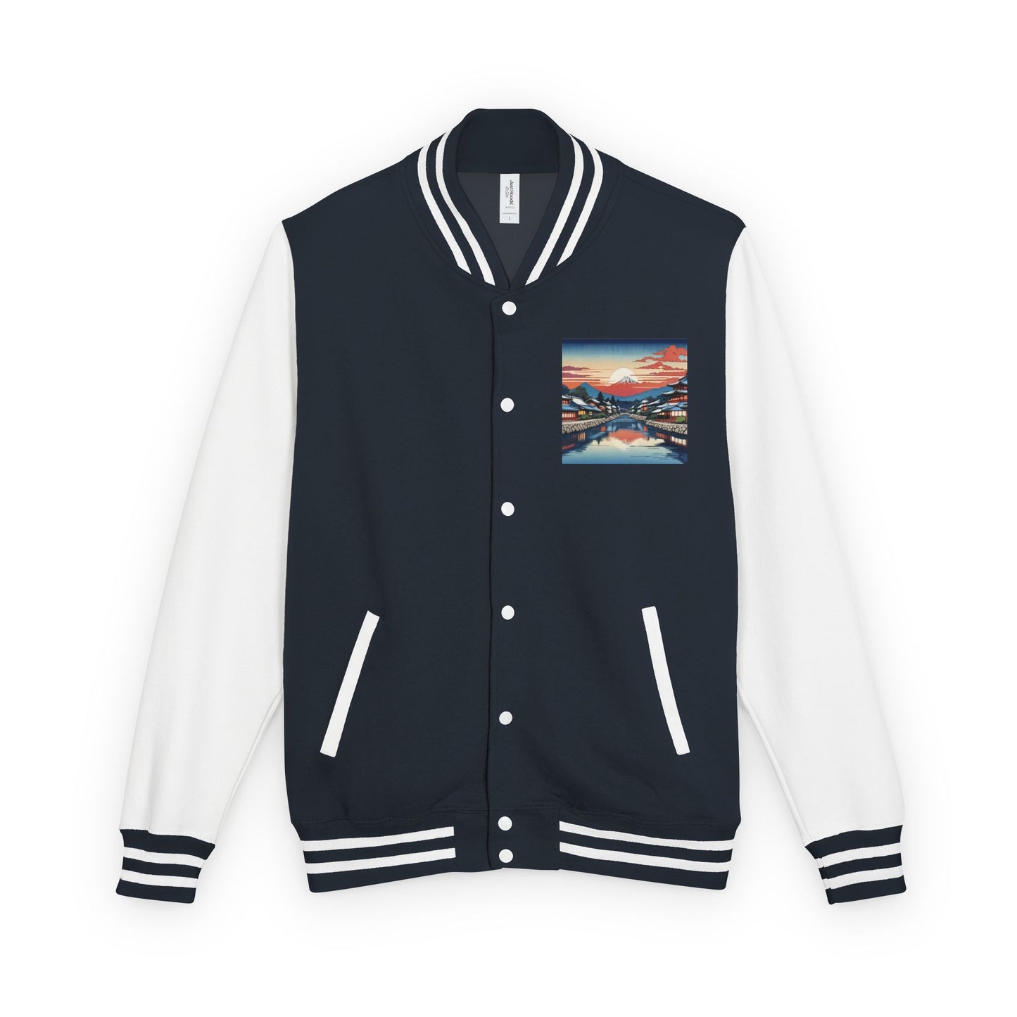 Ukiyo-e Letterman Jacket