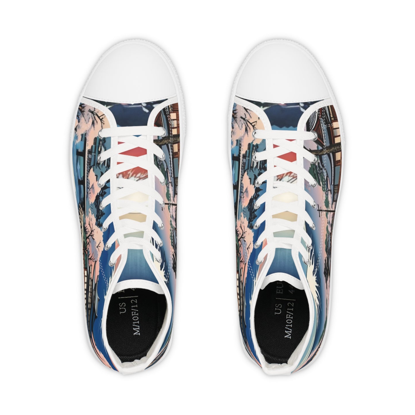 Ukiyo-e Men's High Top Sneakers