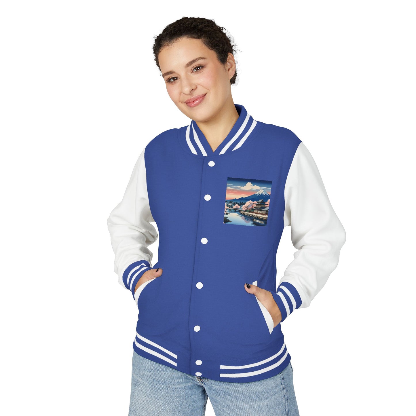 Ukiyo-e Letterman Jacket