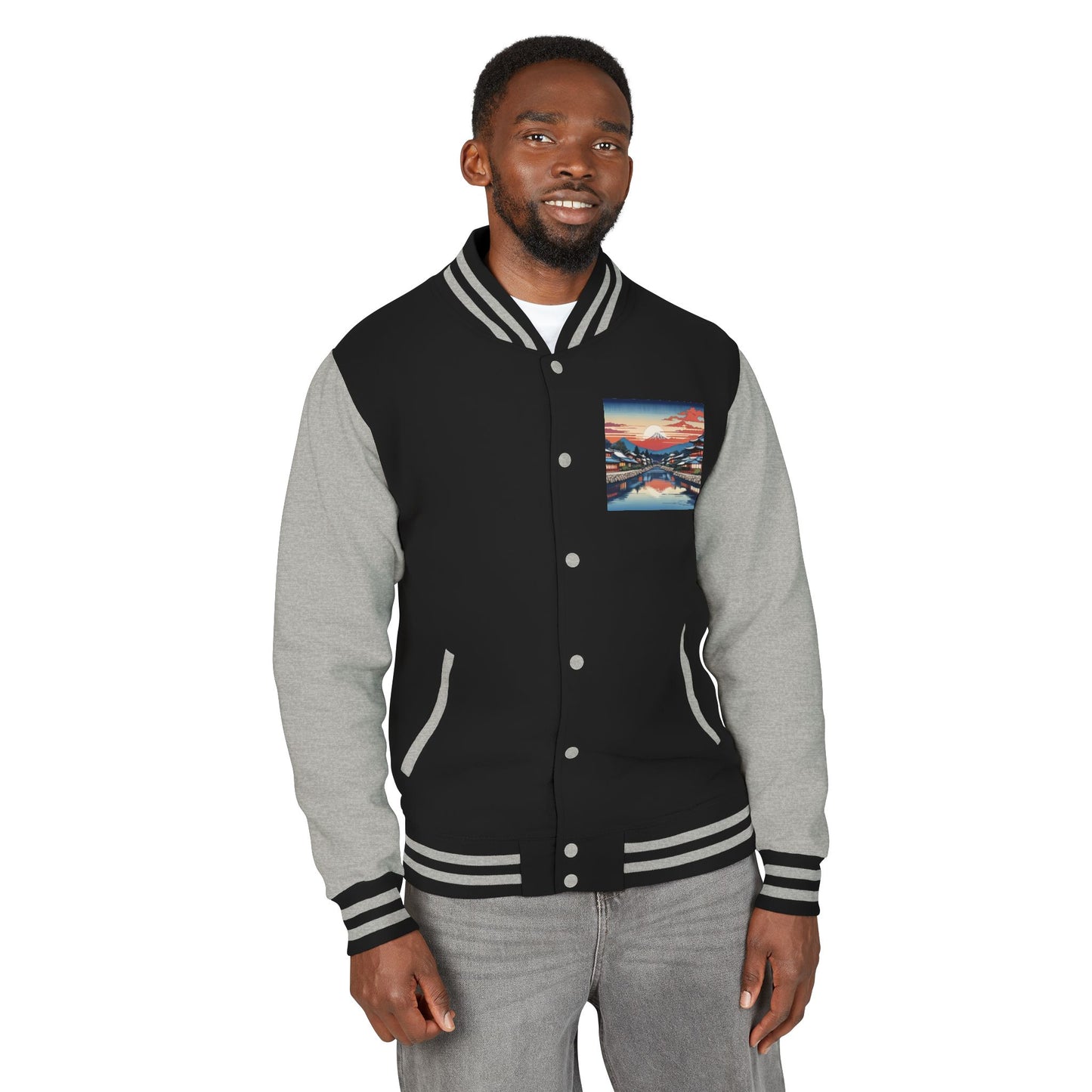 Ukiyo-e Letterman Jacket