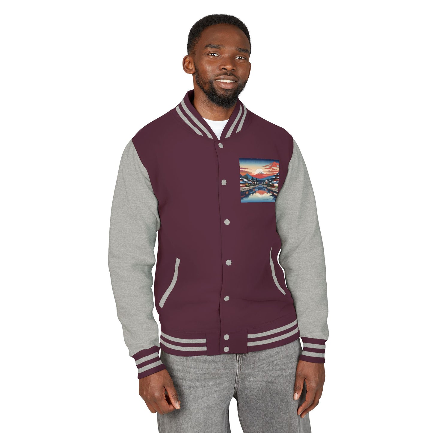 Ukiyo-e Letterman Jacket