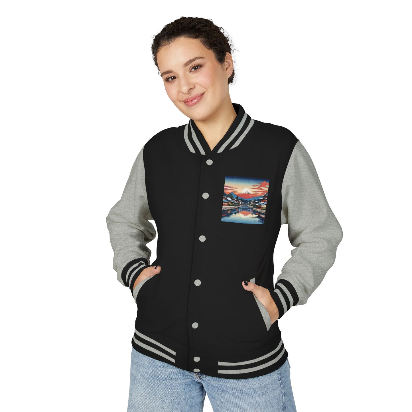 Ukiyo-e Letterman Jacket