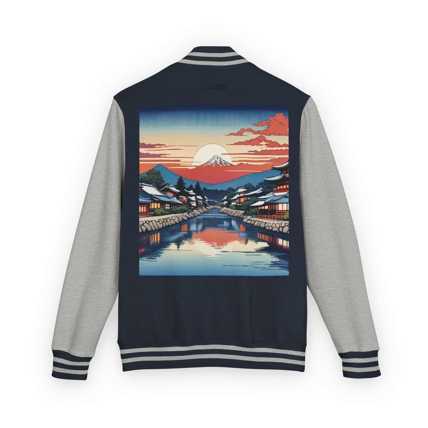 Ukiyo-e Letterman Jacket