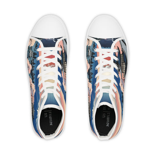 Ukiyo-e Men's High Top Sneakers