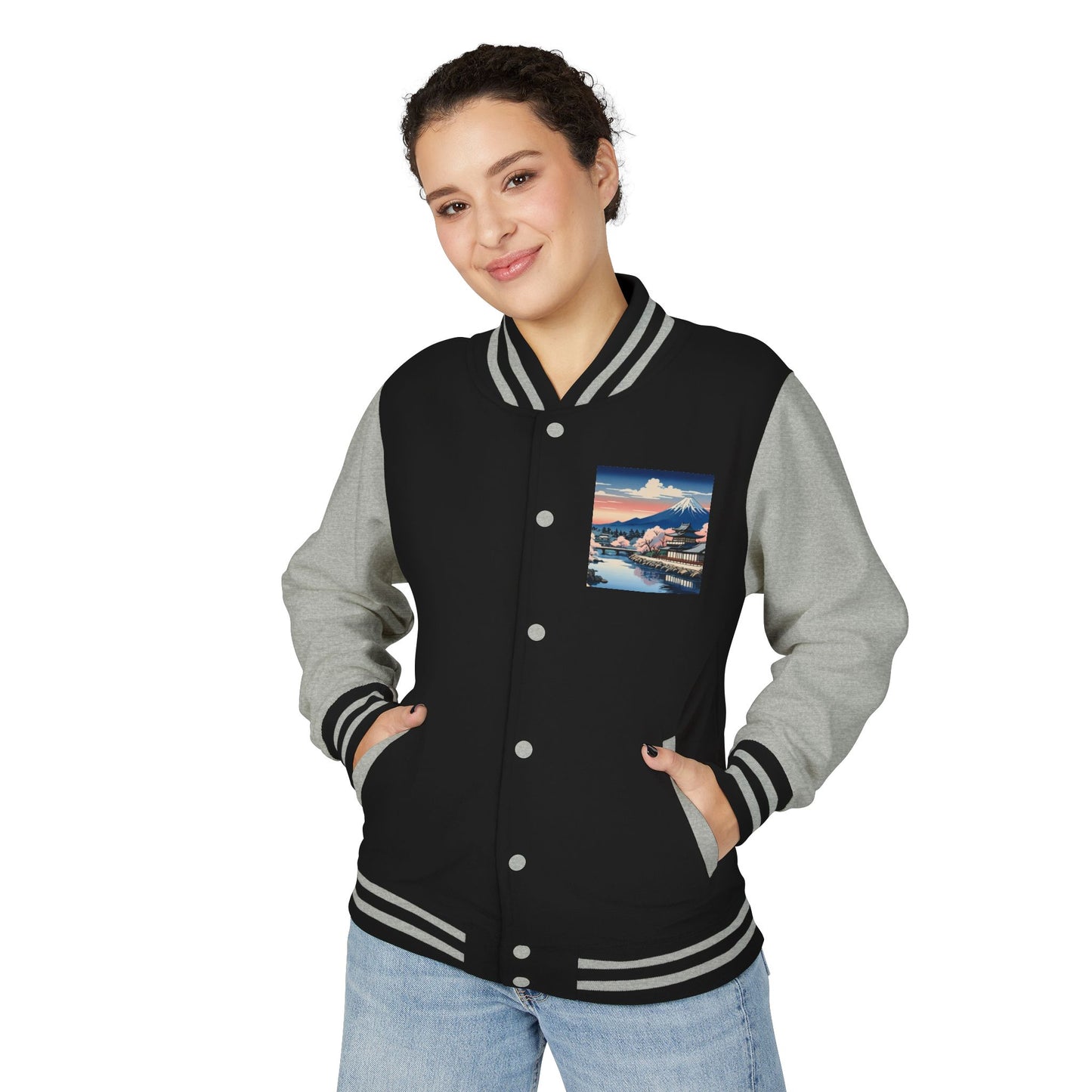 Ukiyo-e Letterman Jacket