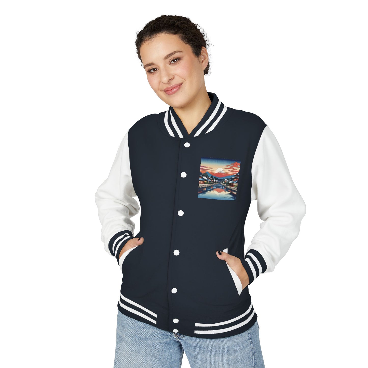 Ukiyo-e Letterman Jacket