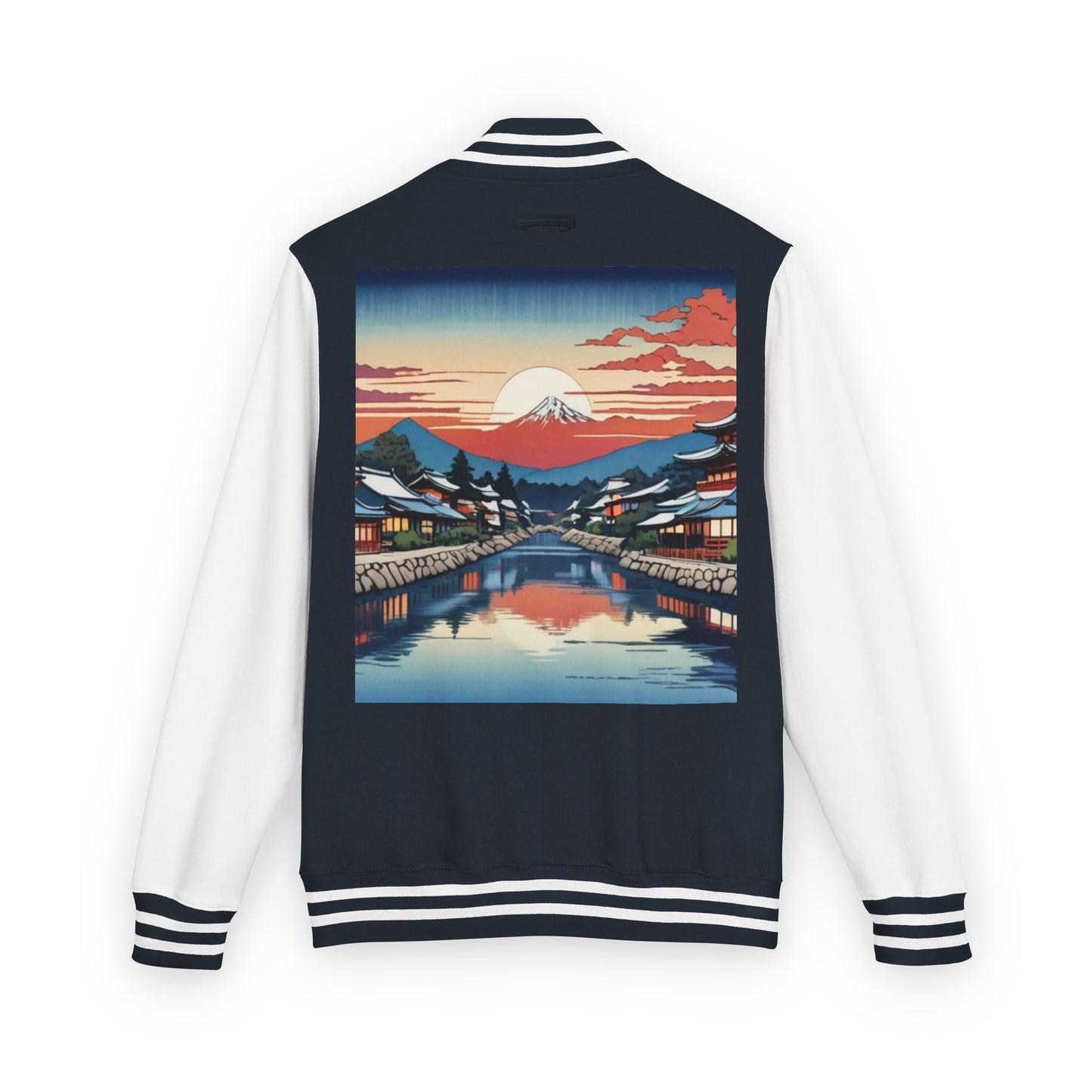 Ukiyo-e Letterman Jacket