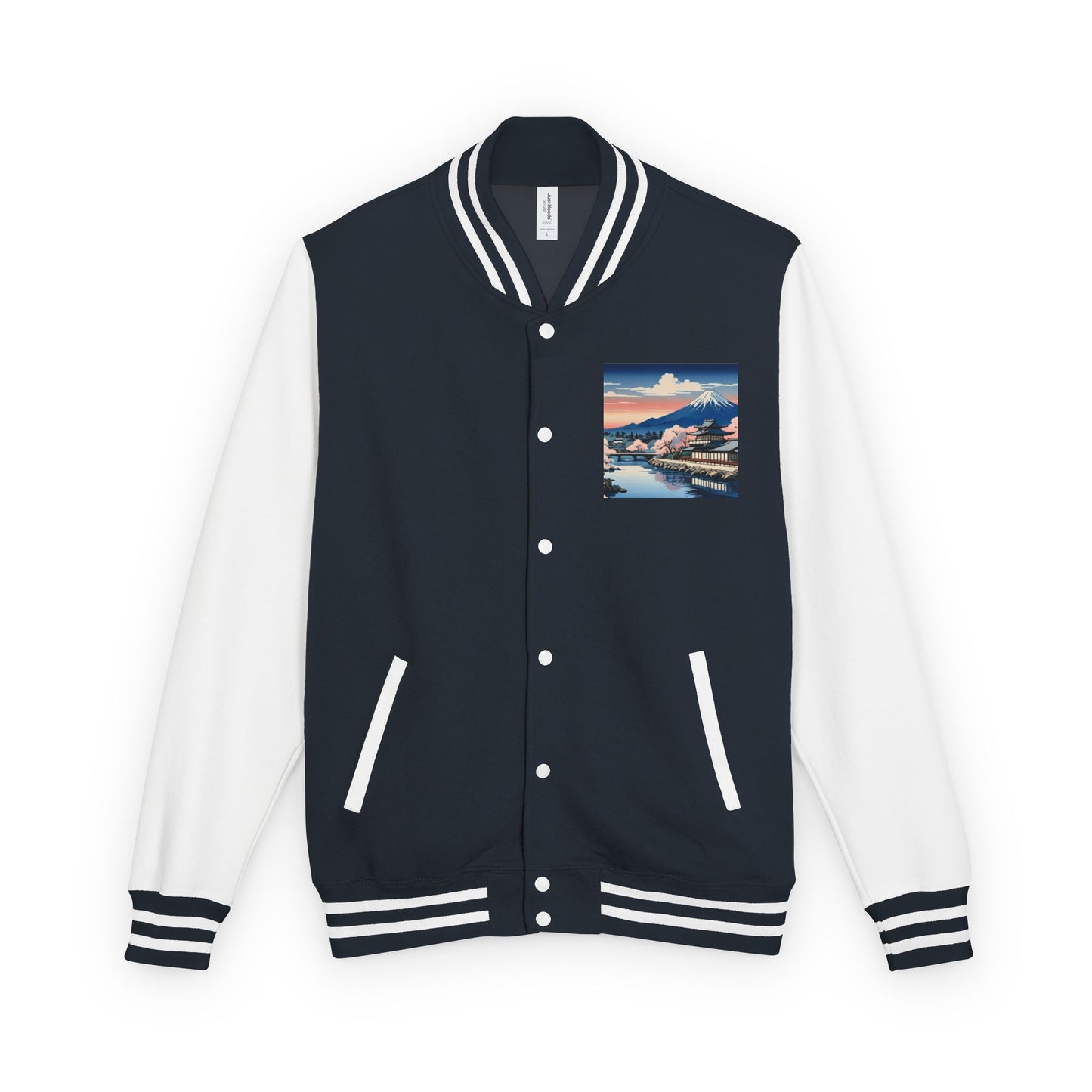 Ukiyo-e Letterman Jacket