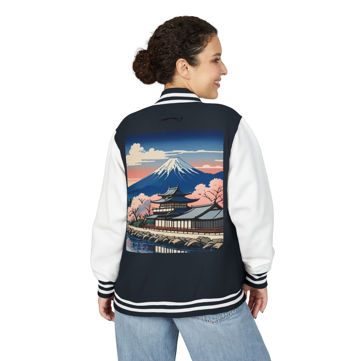 Ukiyo-e Letterman Jacket