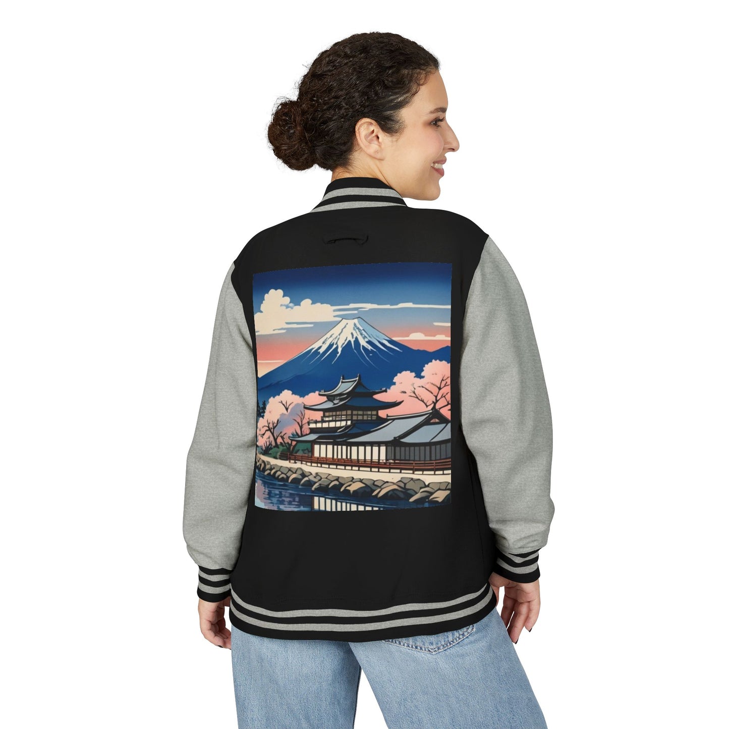 Ukiyo-e Letterman Jacket