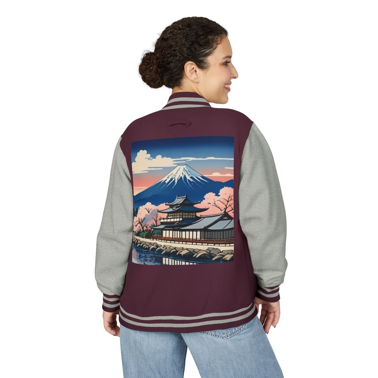 Ukiyo-e Letterman Jacket