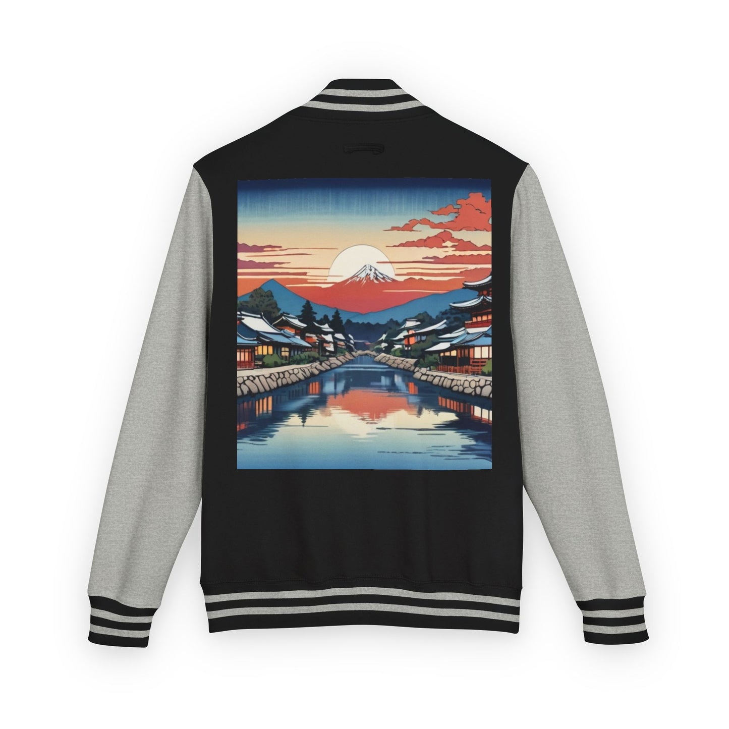 Ukiyo-e Letterman Jacket