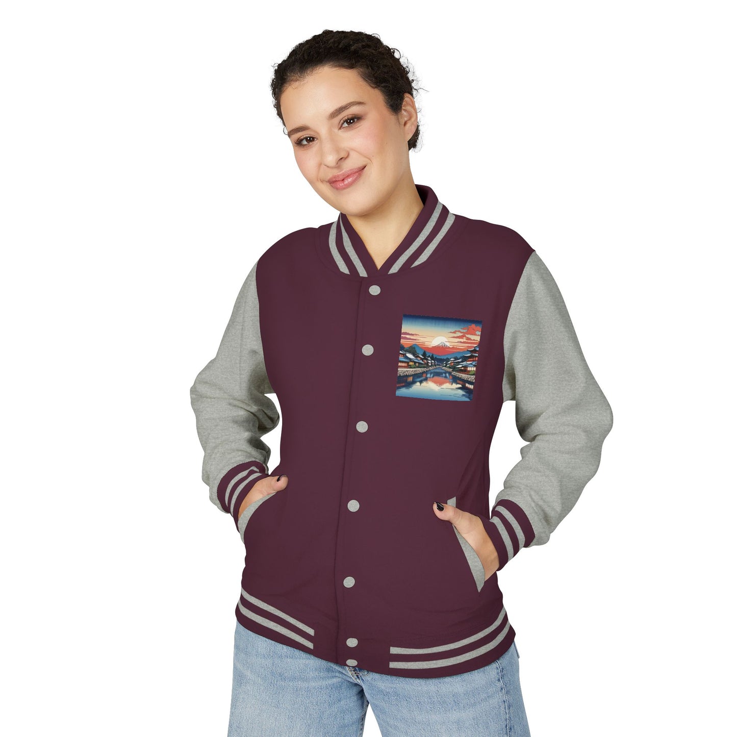 Ukiyo-e Letterman Jacket