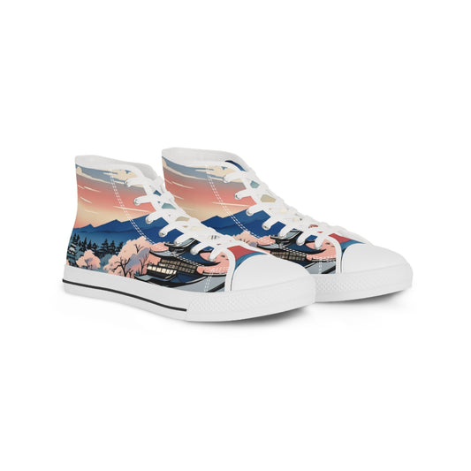 Ukiyo-e Men's High Top Sneakers