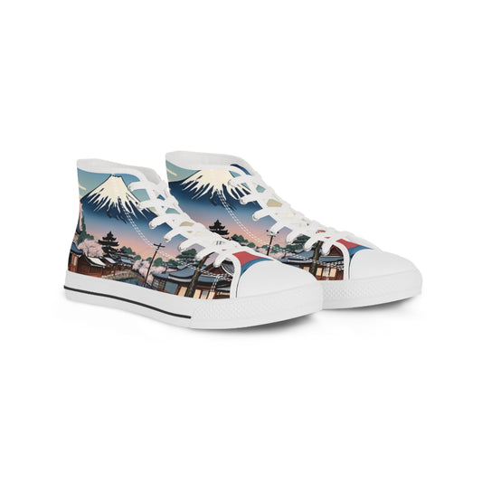 Ukiyo-e Men's High Top Sneakers