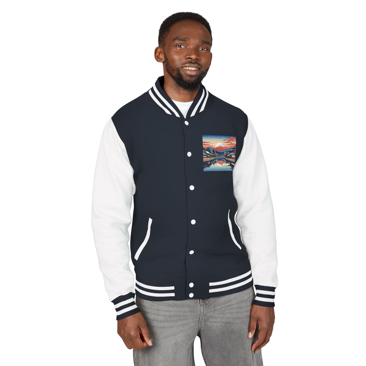 Ukiyo-e Letterman Jacket