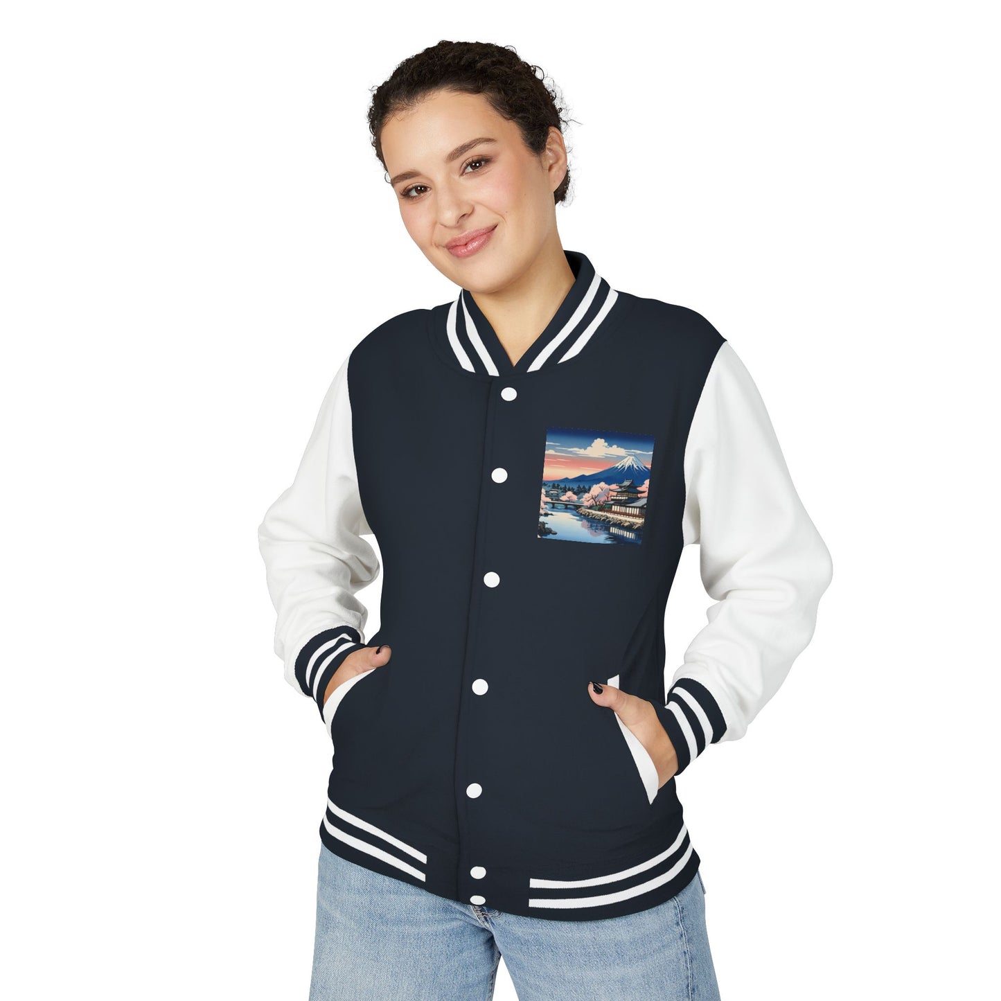 Ukiyo-e Letterman Jacket