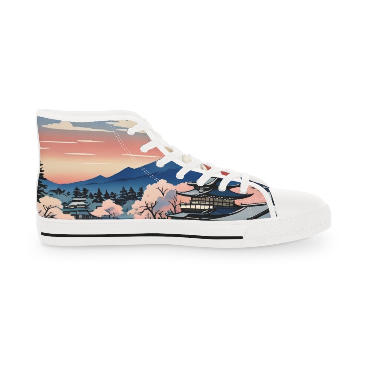 Ukiyo-e Men's High Top Sneakers